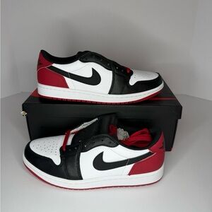 NEW Jordan 1 Retro Low OG “Black Toe” Size 8M